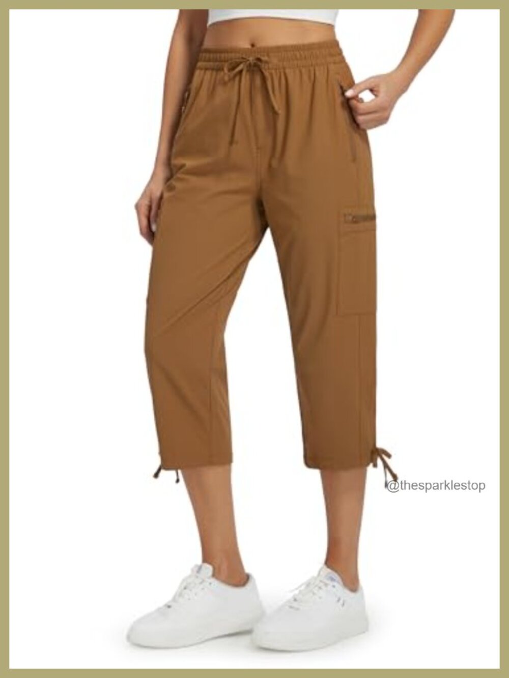 Women's Hiking Capri Cargo Pants Cropped Summer Pants 4-Way Stretch Nylon